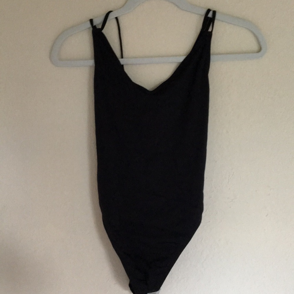 NWOT ASOS Black Strappy One Piece Swimsuit